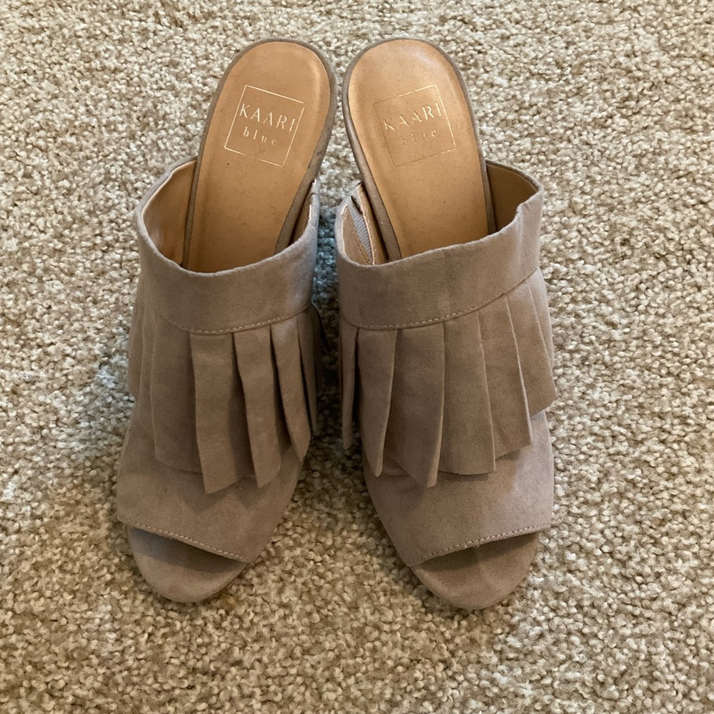 KAARI BLUE SUEDE MULES